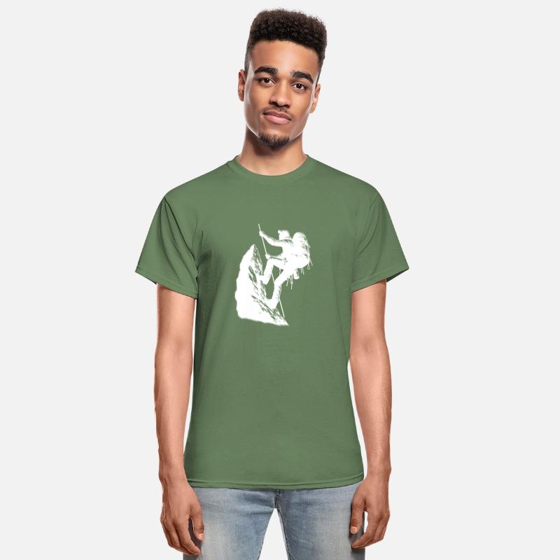 Mountaineer On The Rope Mountain Summit Sport