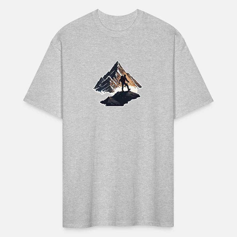 Mountaineer Reaching The Summit