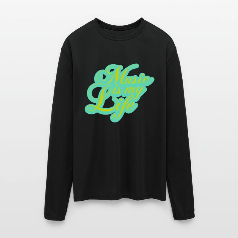 Music is my Life Love Saying Text Lettering Logo