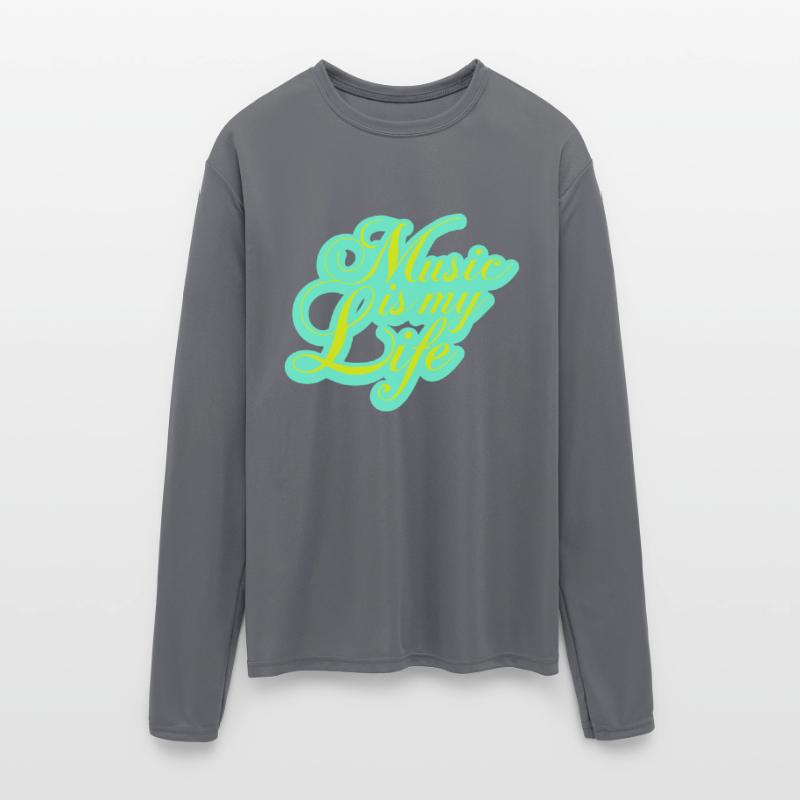 Music is my Life Love Saying Text Lettering Logo