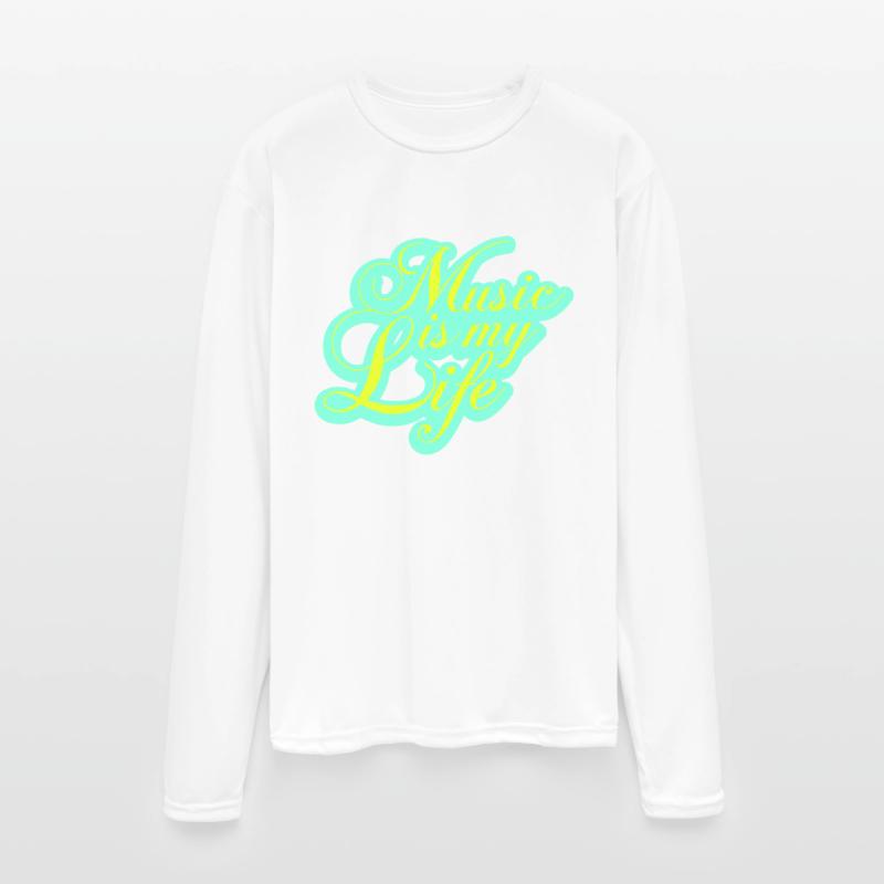 Music is my Life Love Saying Text Lettering Logo