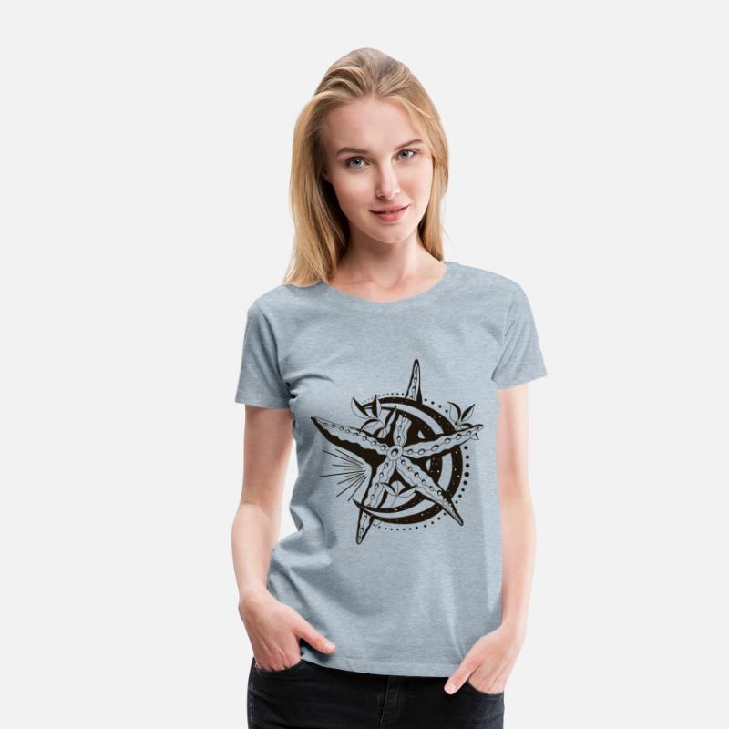 Mystical line of space and ocean. Minimalist esote