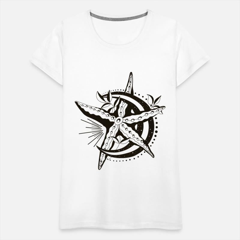 Mystical line of space and ocean. Minimalist esote