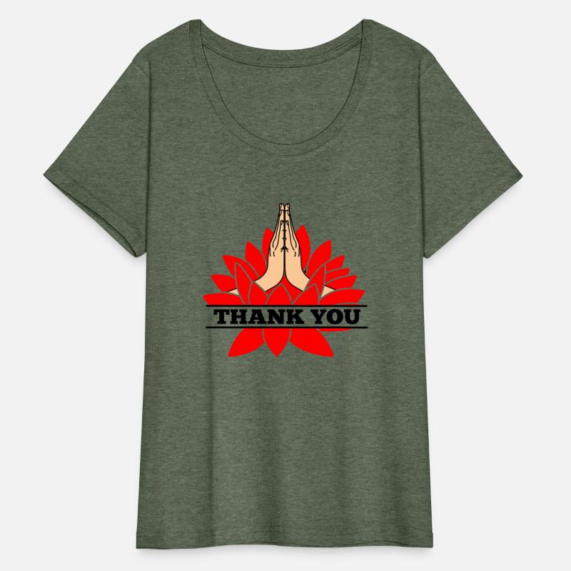 Namaste two hands from red lotus with black text