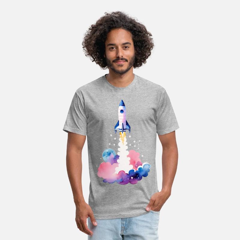 Nebula Liftoff Watercolor Rocket Launch