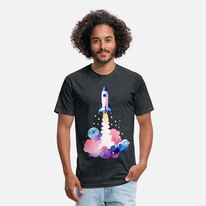 Nebula Liftoff Watercolor Rocket Launch