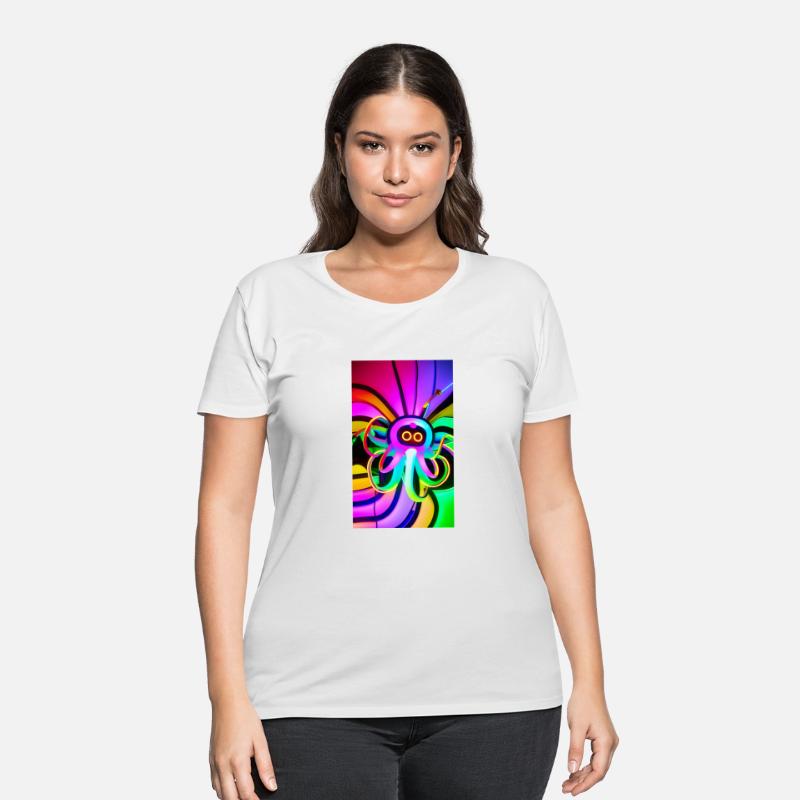 Neon Squid Trippy 2D Art