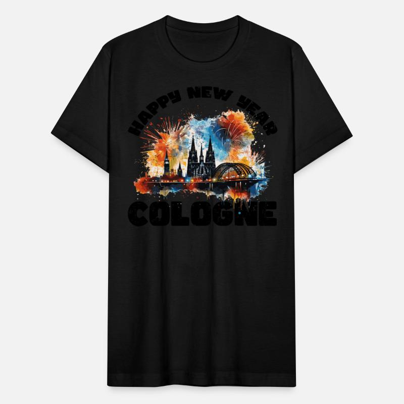 New Years Eve Happy New Year Firework in Cologne