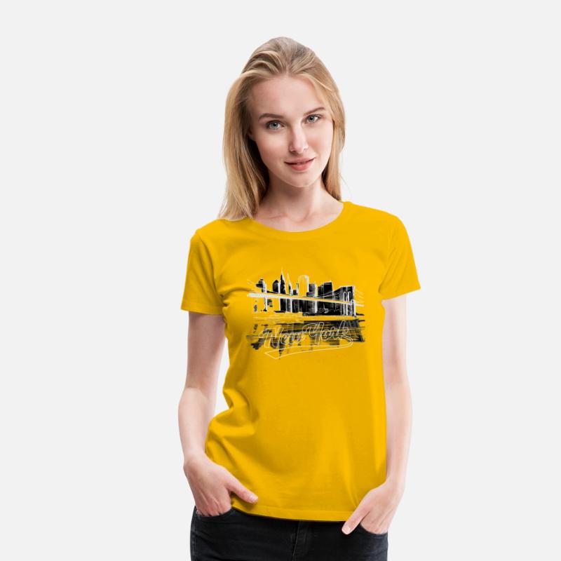 New York Brooklyn Bridge City Skyline