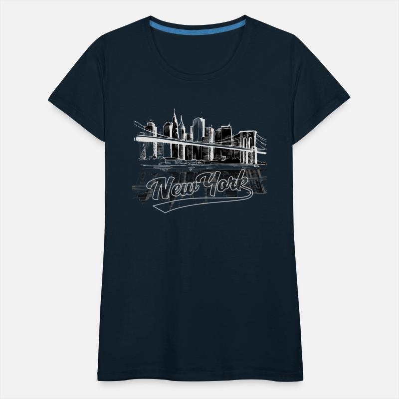 New York Brooklyn Bridge City Skyline