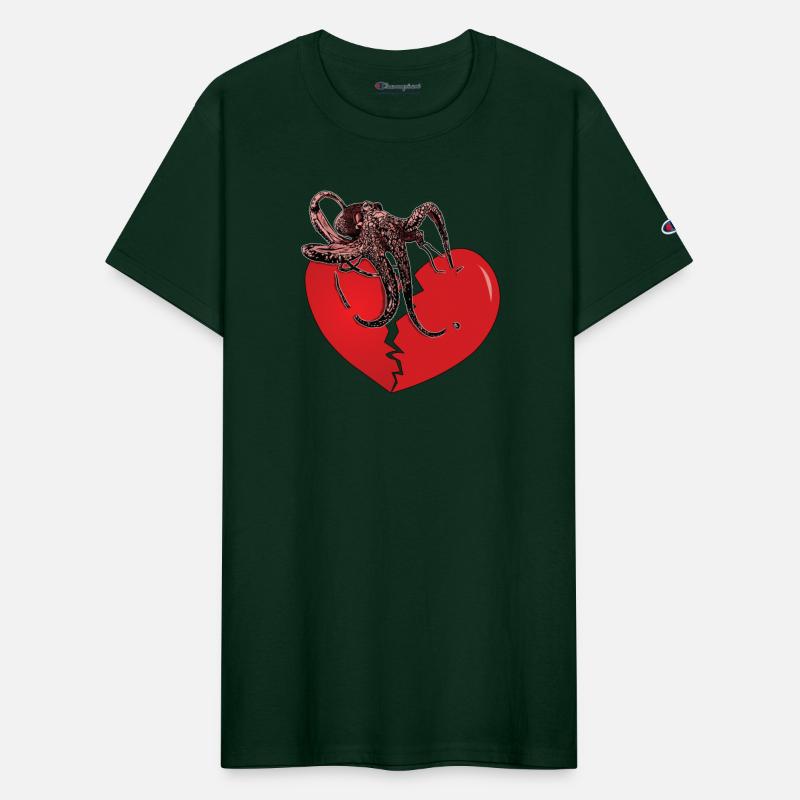 Octopus holding broken heart together gift
