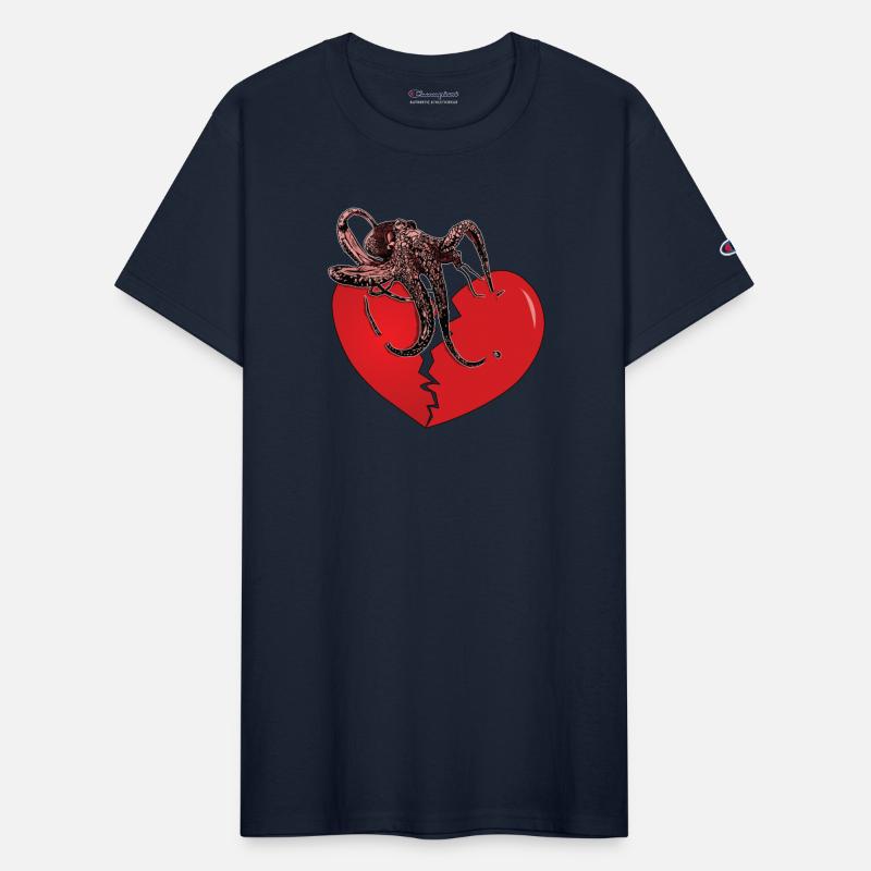 Octopus holding broken heart together gift