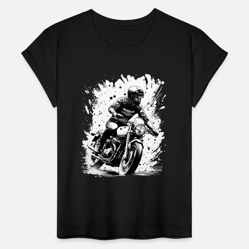 Old School Motorcyclist Motorbike