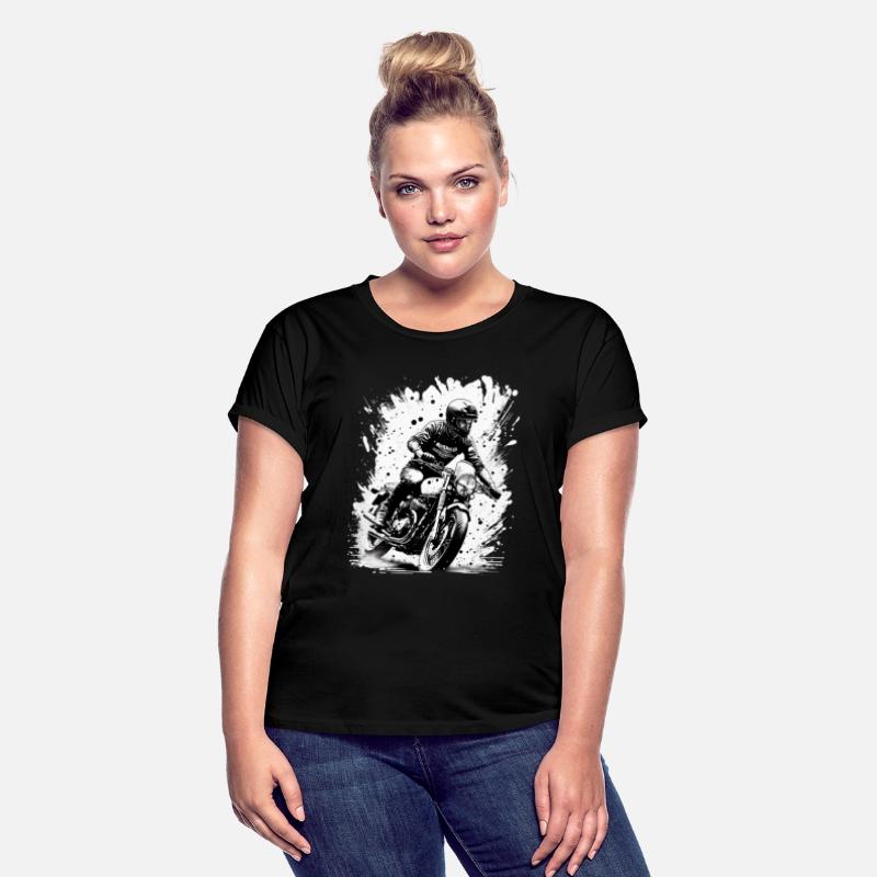 Old School Motorcyclist Motorbike