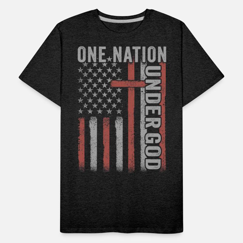 One Nation Under God Christian Cross 4th Of July