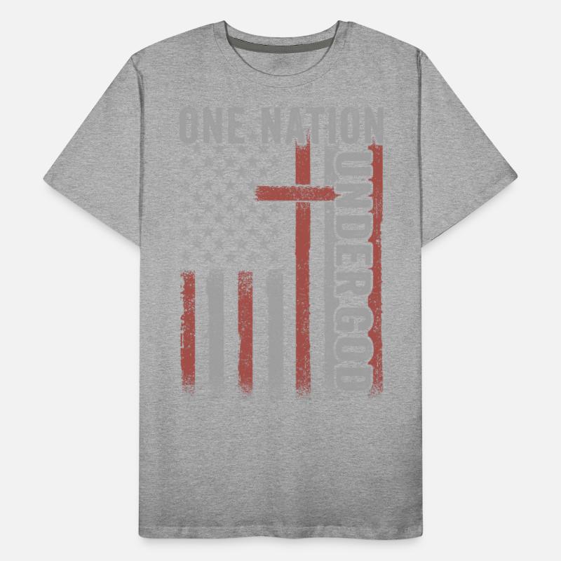 One Nation Under God Christian Cross 4th Of July