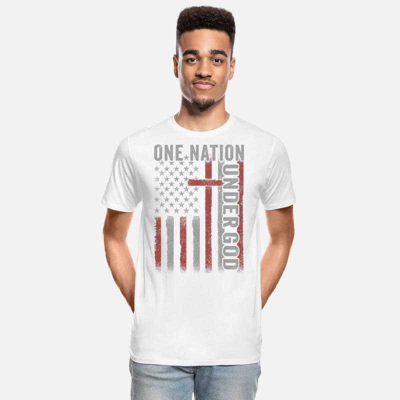 One Nation Under God Christian Cross 4th Of July