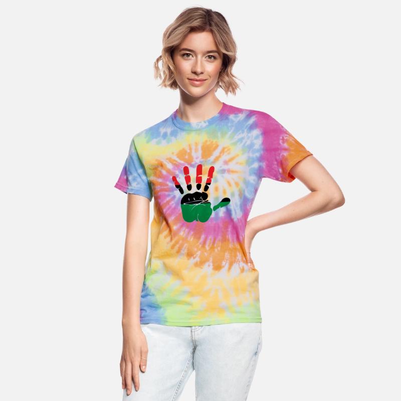 Pan African Flag Hand Print Sign Afro- American