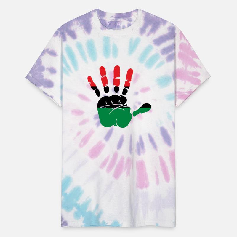 Pan African Flag Hand Print Sign Afro- American