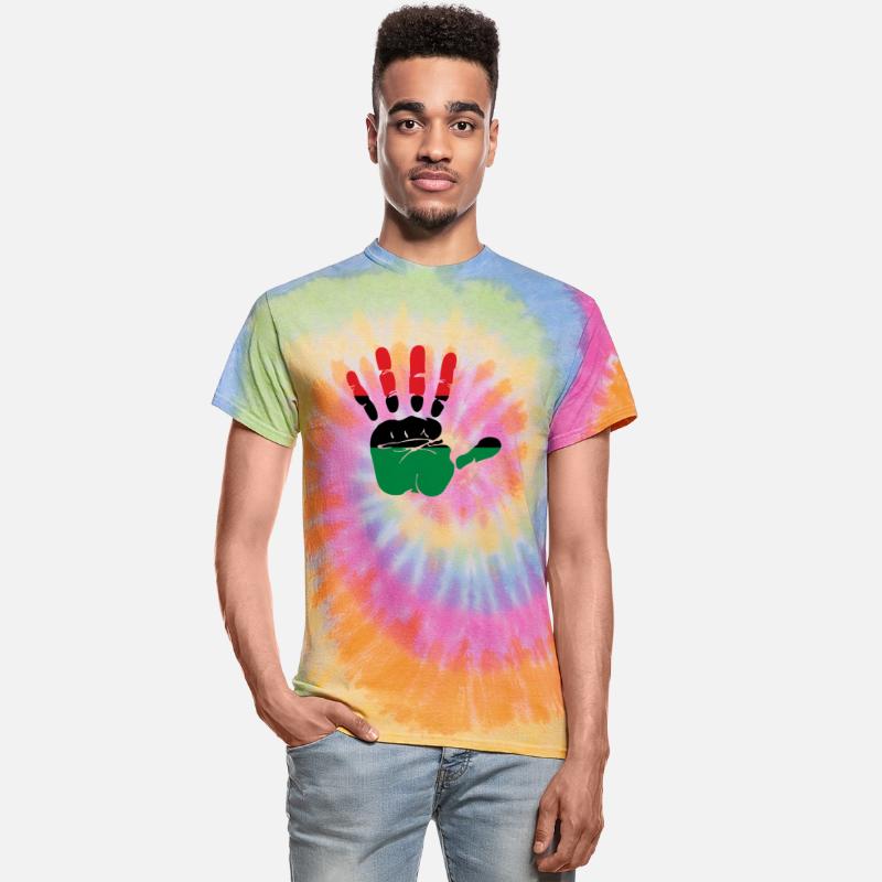 Pan African Flag Hand Print Sign Afro- American