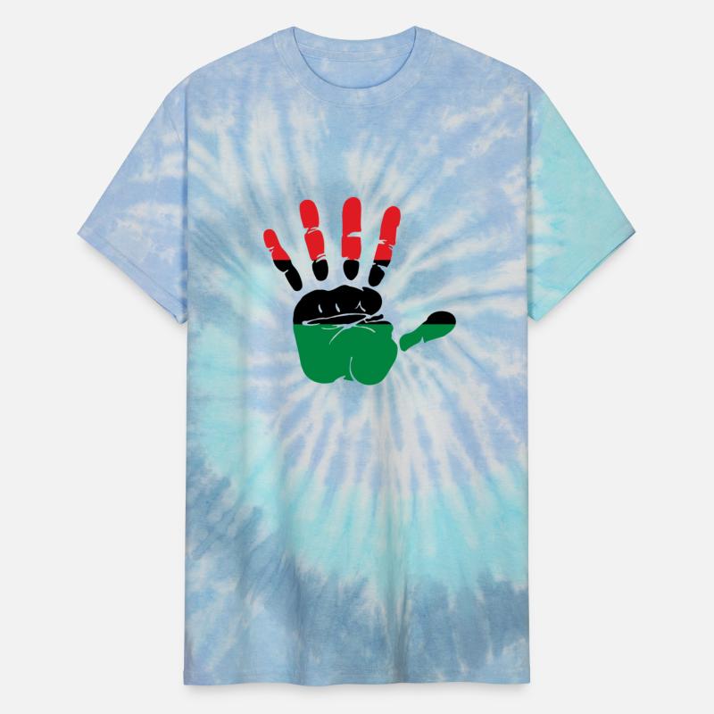 Pan African Flag Hand Print Sign Afro- American