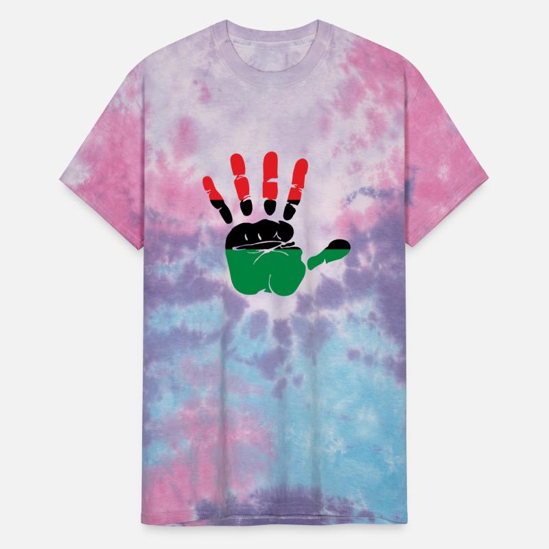 Pan African Flag Hand Print Sign Afro- American