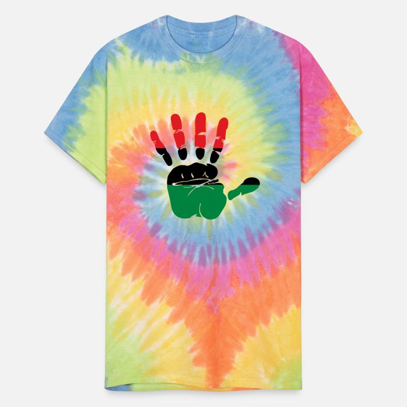 Pan African Flag Hand Print Sign Afro- American