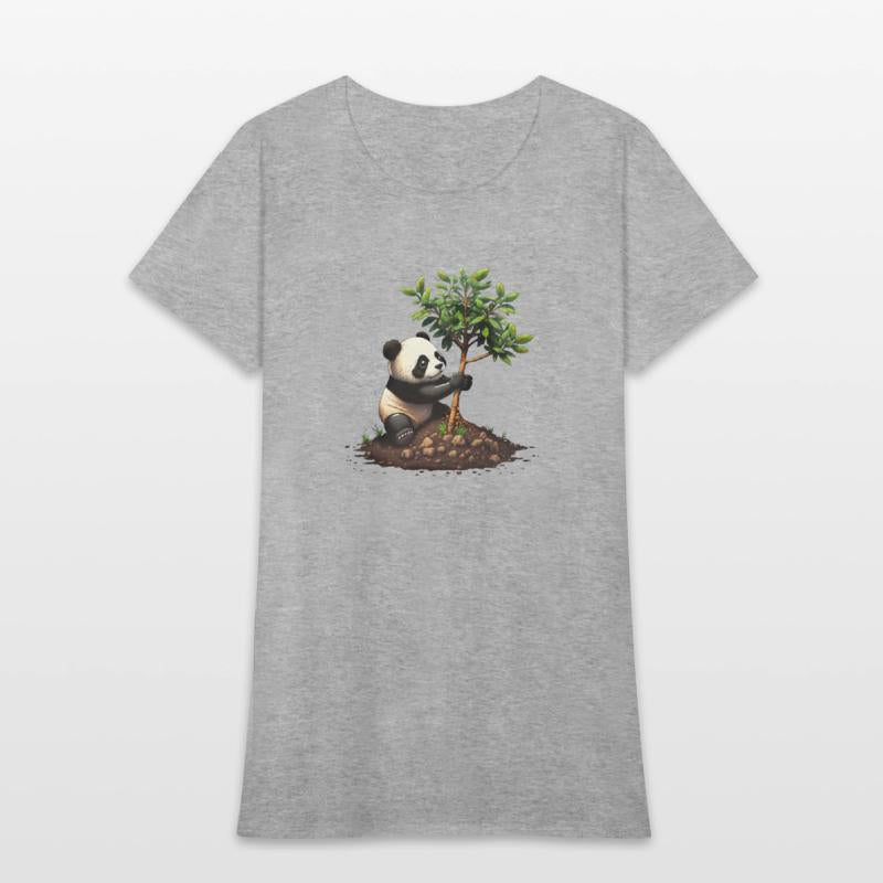 Panda Bear Planting Tree