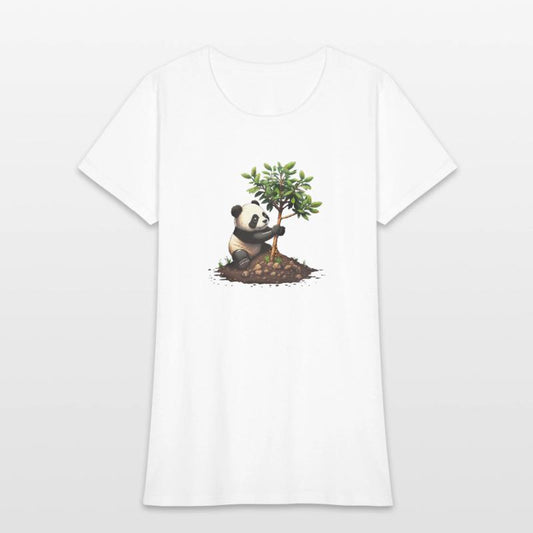 Panda Bear Planting Tree