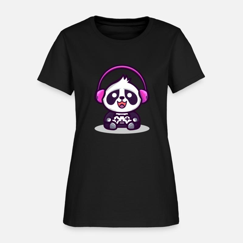 Panda Gamer fun with controller and headset