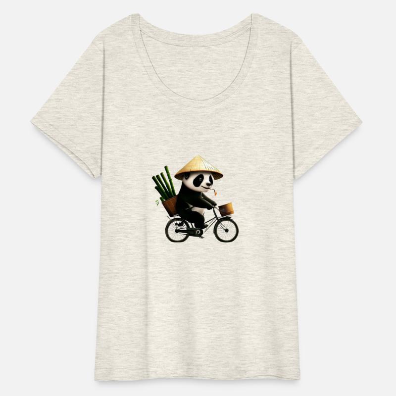 panda on a bike