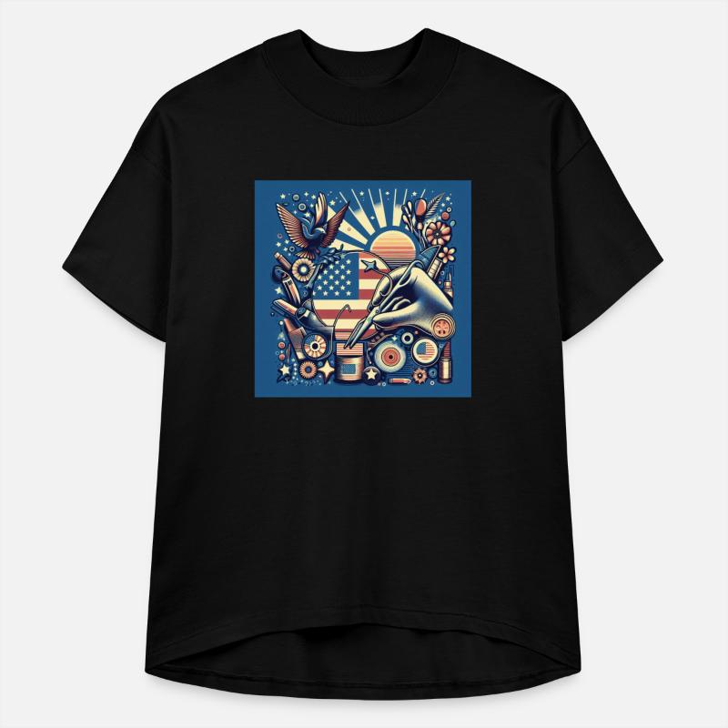 Patriotic Artistic Tattoo Style