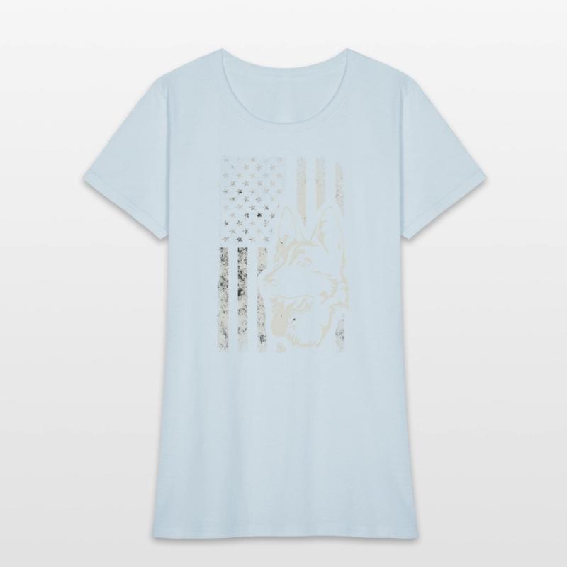 Patriotic German Shepherd American Flag Dog