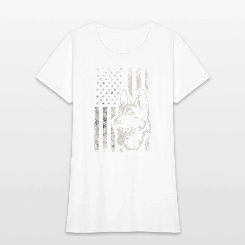 Patriotic German Shepherd American Flag Dog