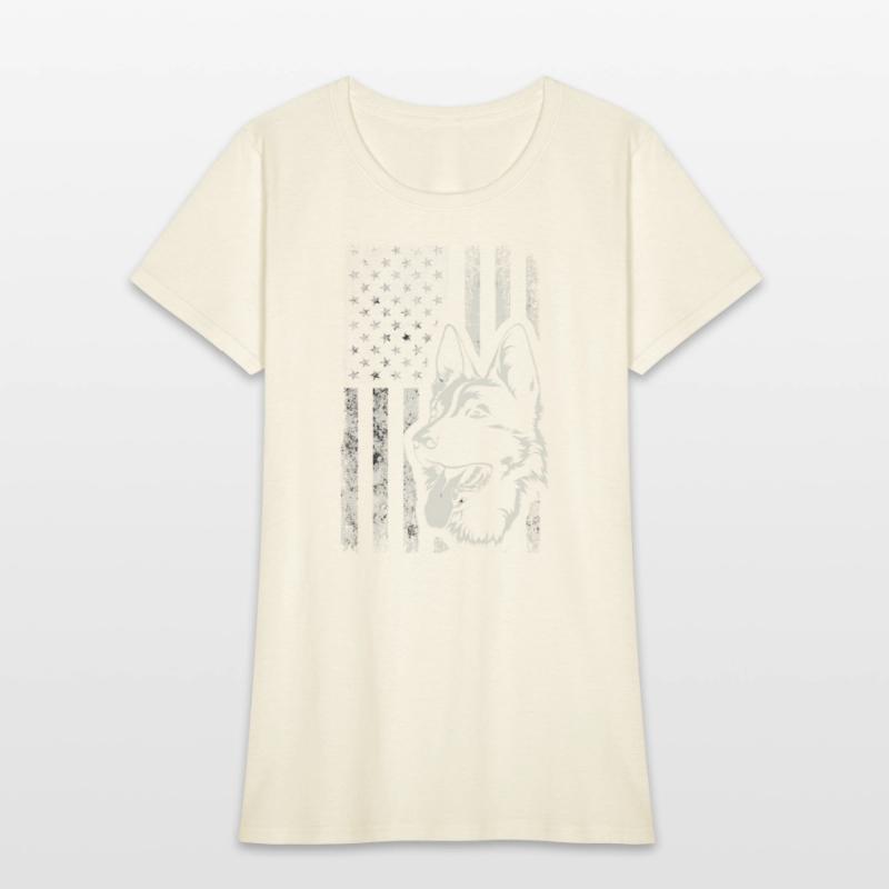 Patriotic German Shepherd American Flag Dog