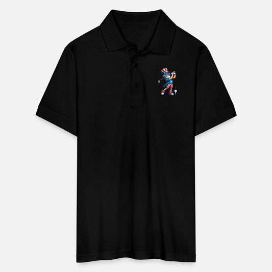 Patriotic Golfing Grandpa Illustration