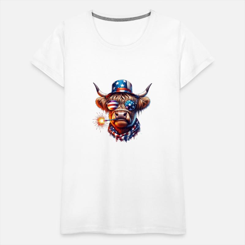 Patriotic Highland Cow 4th Of July
