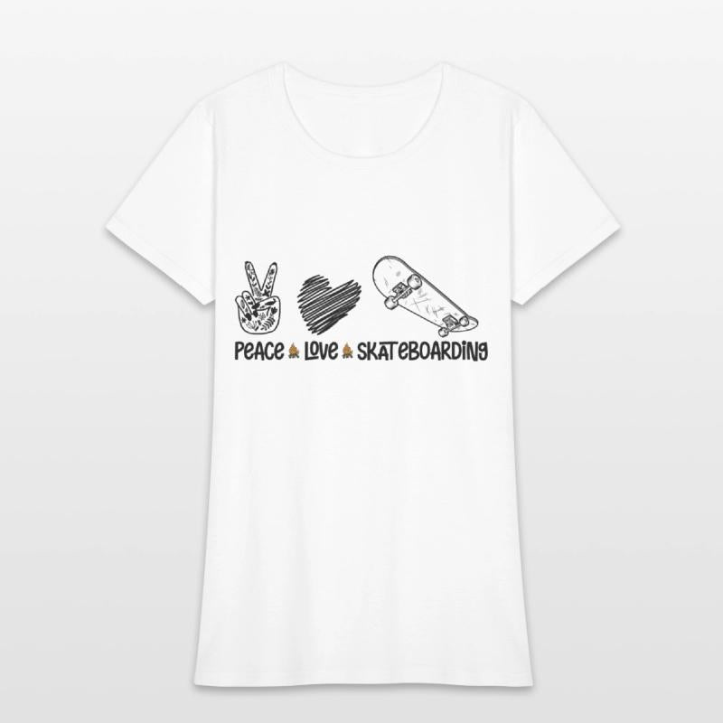 Peace Love Skateboarding, Funny Adventure Gift