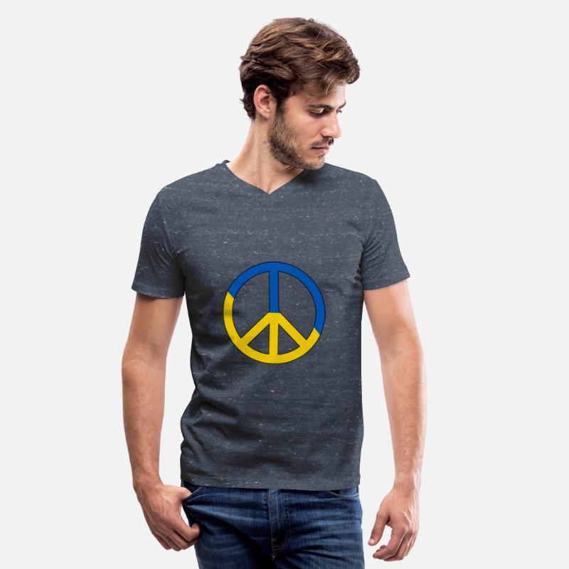 Peace symbol peace sign Ukrainian flag colors