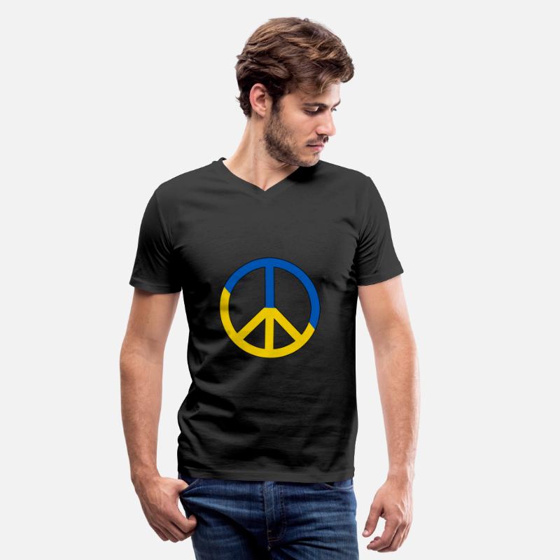 Peace symbol peace sign Ukrainian flag colors