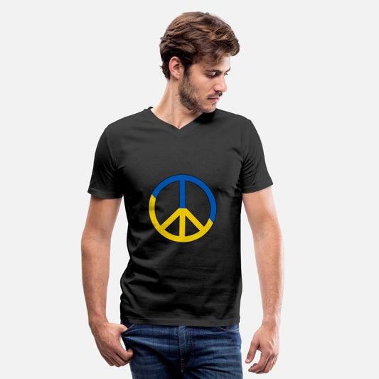 Peace symbol peace sign Ukrainian flag colors