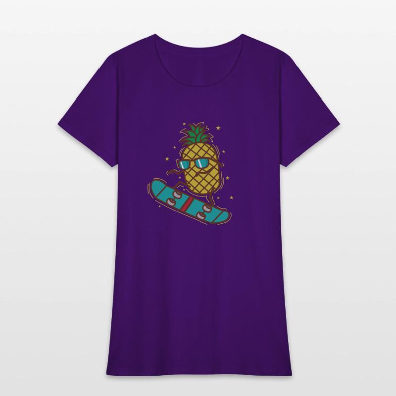 Pineapple rides Skateboard sweet Fruit