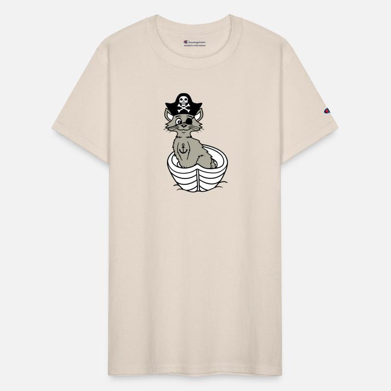 Pirate Cat Buccaneer Eye Patch Hat Rowing Boat Fun