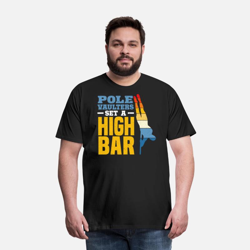 Pole Vaulters Set A High Bar Pole Vaulting