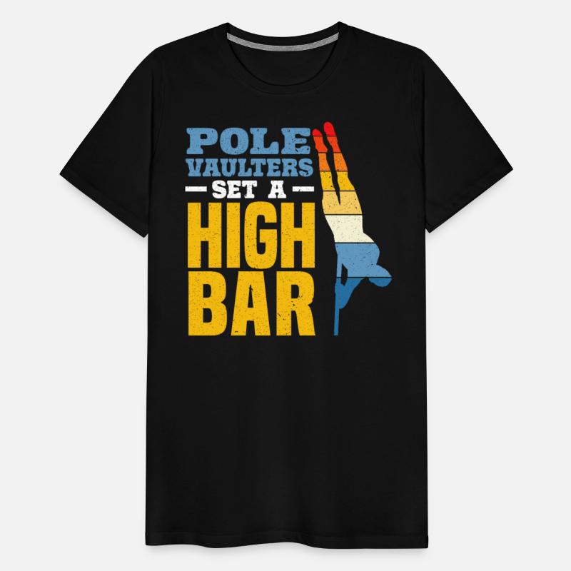 Pole Vaulters Set A High Bar Pole Vaulting