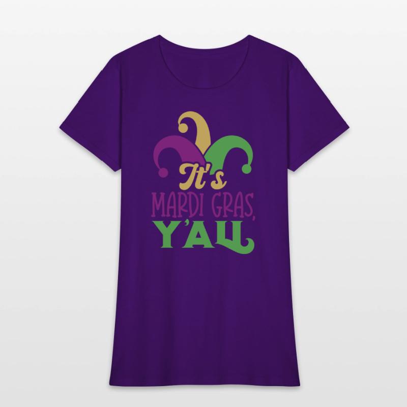 Purple, Green & Gold It's Mardi Gras Yall