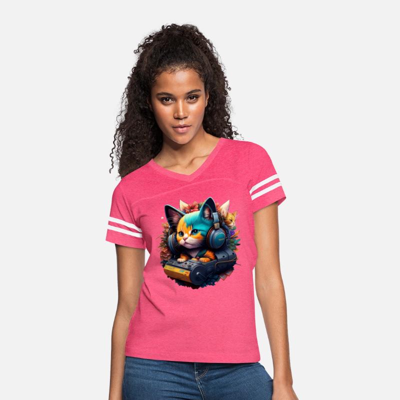 Purrfectly Peaceful: Cat Headphone Illustration