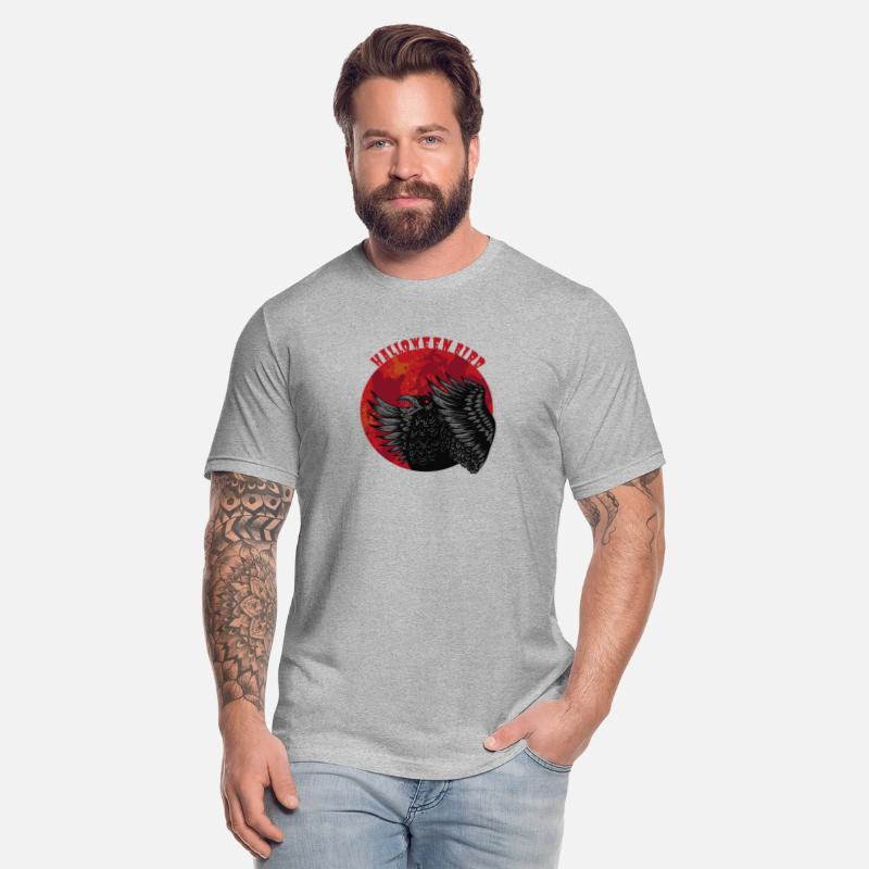 Red & Black Illustrated Gothic Halloween Tshirt