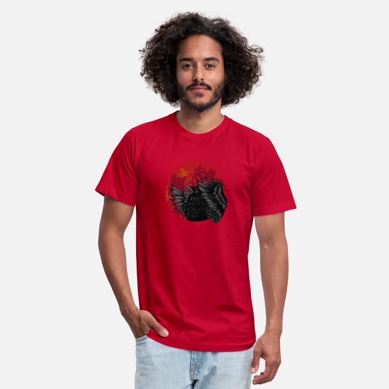 Red & Black Illustrated Gothic Halloween Tshirt
