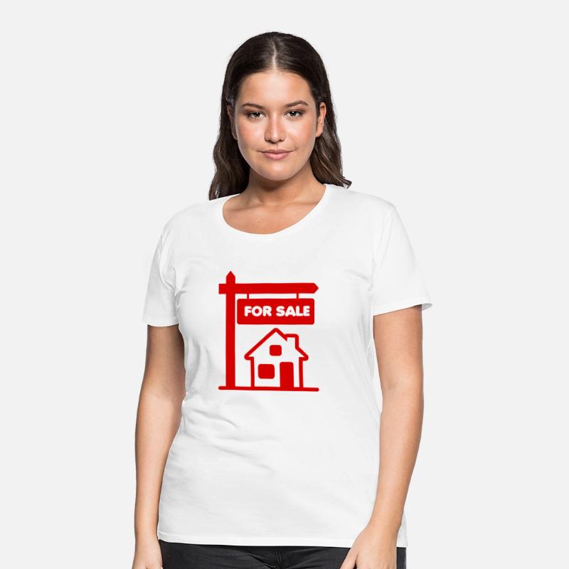 Red logo signboard with for sale